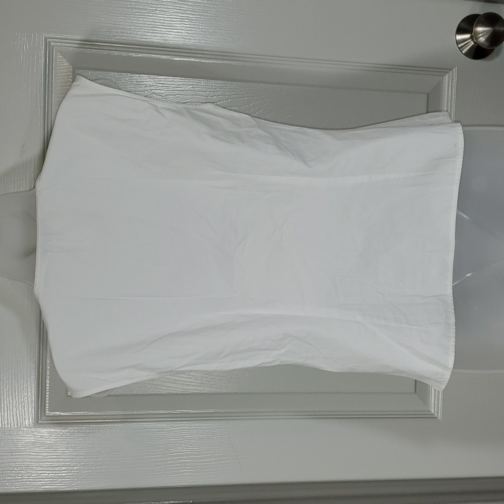 Zara Sleeveless White Double Lace Up Side Zip Corset Top SZ S - Picture 4 of 7